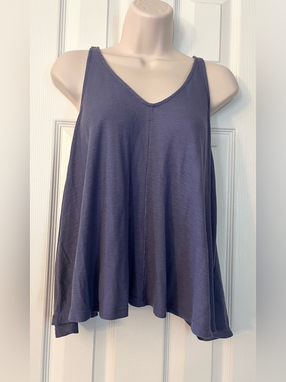 Free People Relaxed V-Neck Swing Tank - Purple - Size S - V Neck